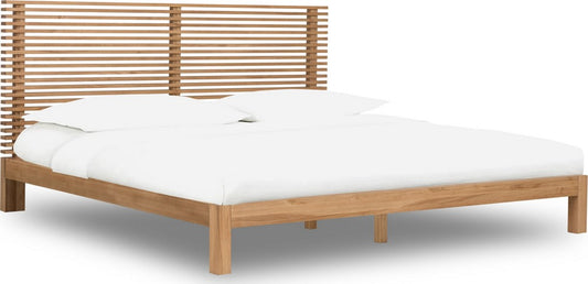 Modus Furniture - Tanner Queen-size Solid Ash Platform Bed in Flaxen - QPUDH5 view 1