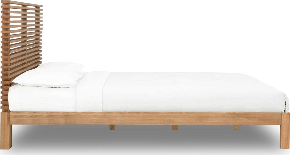 Modus Furniture - Tanner Queen-size Solid Ash Platform Bed in Flaxen - QPUDH5 view 3