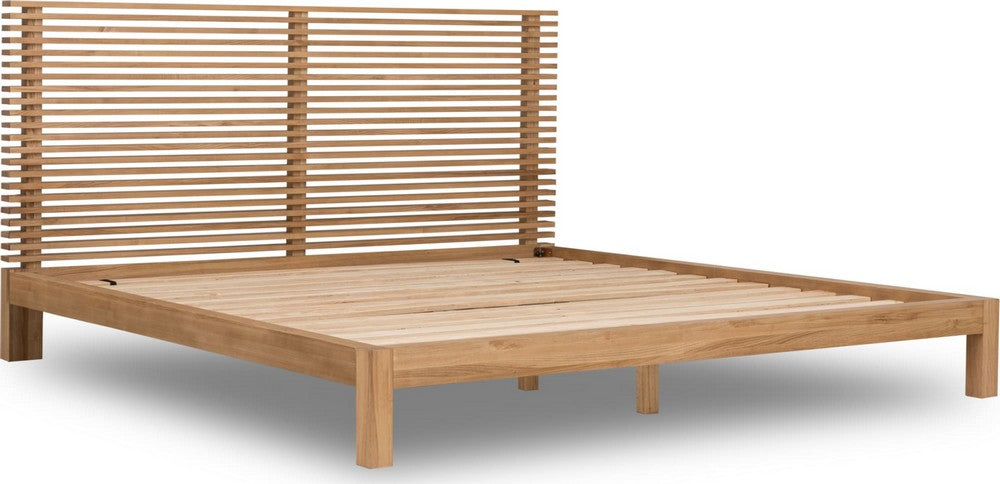 Modus Furniture - Tanner Queen-size Solid Ash Platform Bed in Flaxen - QPUDH5 view 4