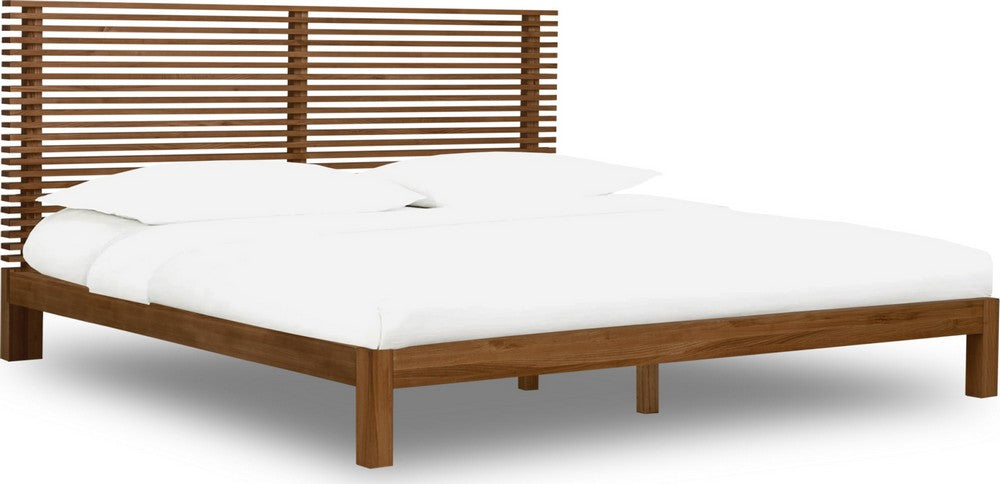 Modus Furniture - Tanner Queen-size Solid Ash Platform Bed in Roux - QPUAH5 view 1