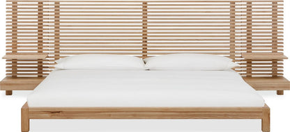 Modus Furniture - Tanner Queen-size Solid Ash Wall Bed with Integrated Nightstands in Flaxen - QPUDJ5 view 2