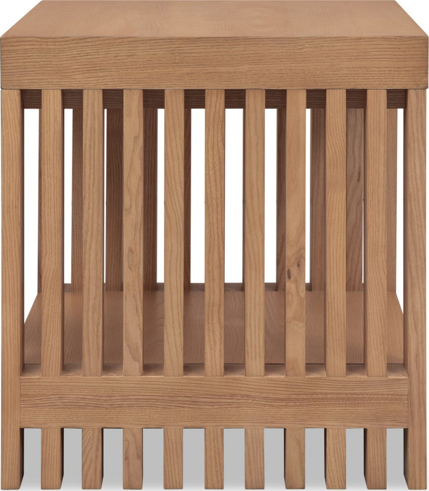 Modus Furniture - Tanner Side Table - Flaxen - QPUD22 view 3