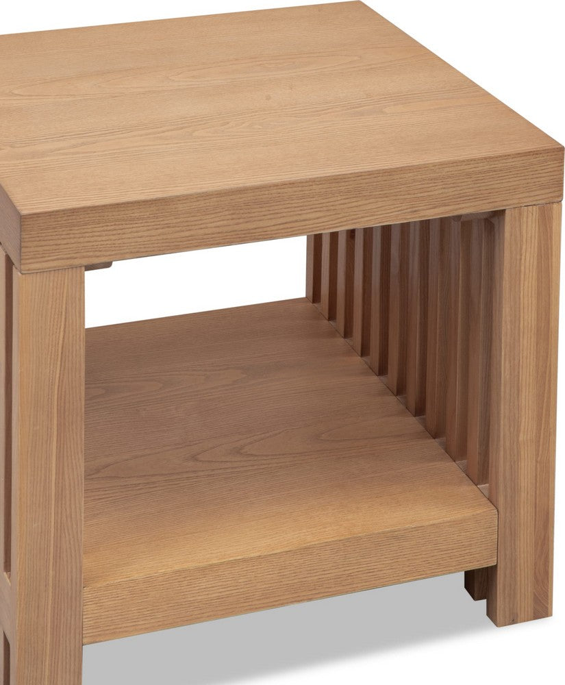 Modus Furniture - Tanner Side Table - Flaxen - QPUD22 view 4