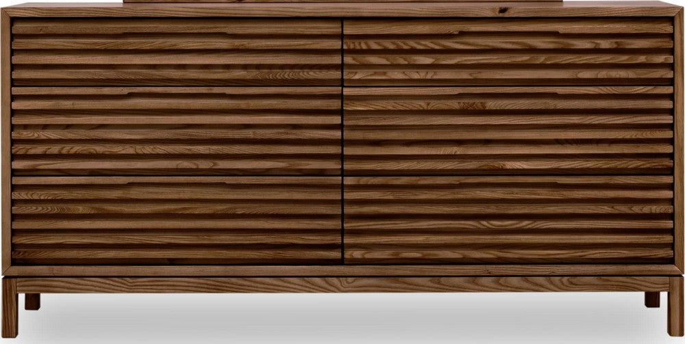 Modus Furniture - Tanner Six Drawer Ash Wood Dresser in Roux - QPUA82 view 2