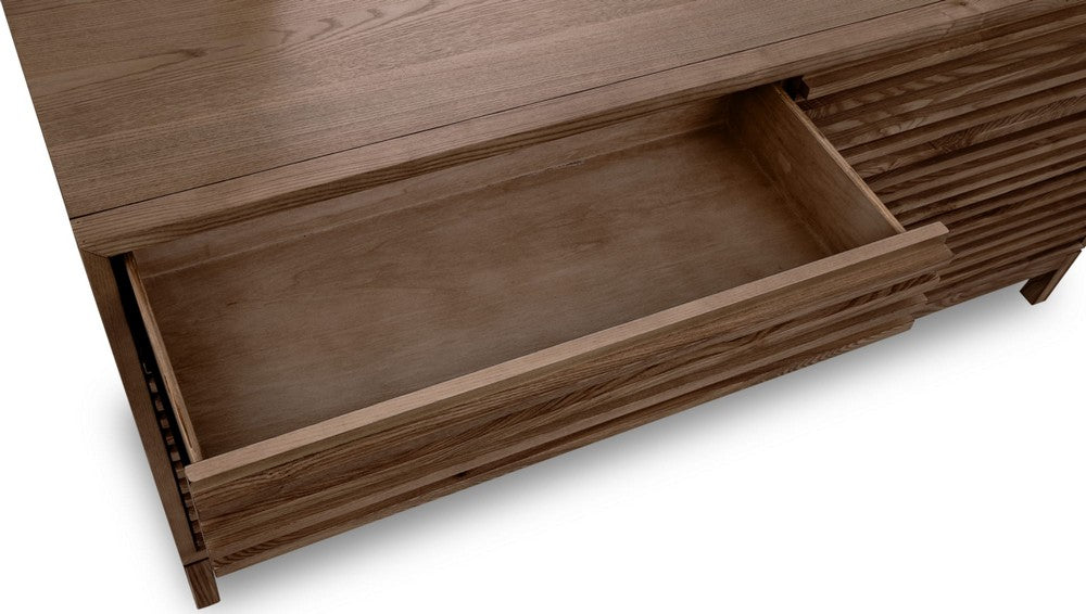 Modus Furniture - Tanner Six Drawer Ash Wood Dresser in Roux - QPUA82 view 5