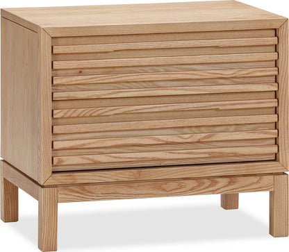 Modus Furniture - Tanner Two Drawer Ash Wood Nightstand in Flaxen - QPUD81 view 1