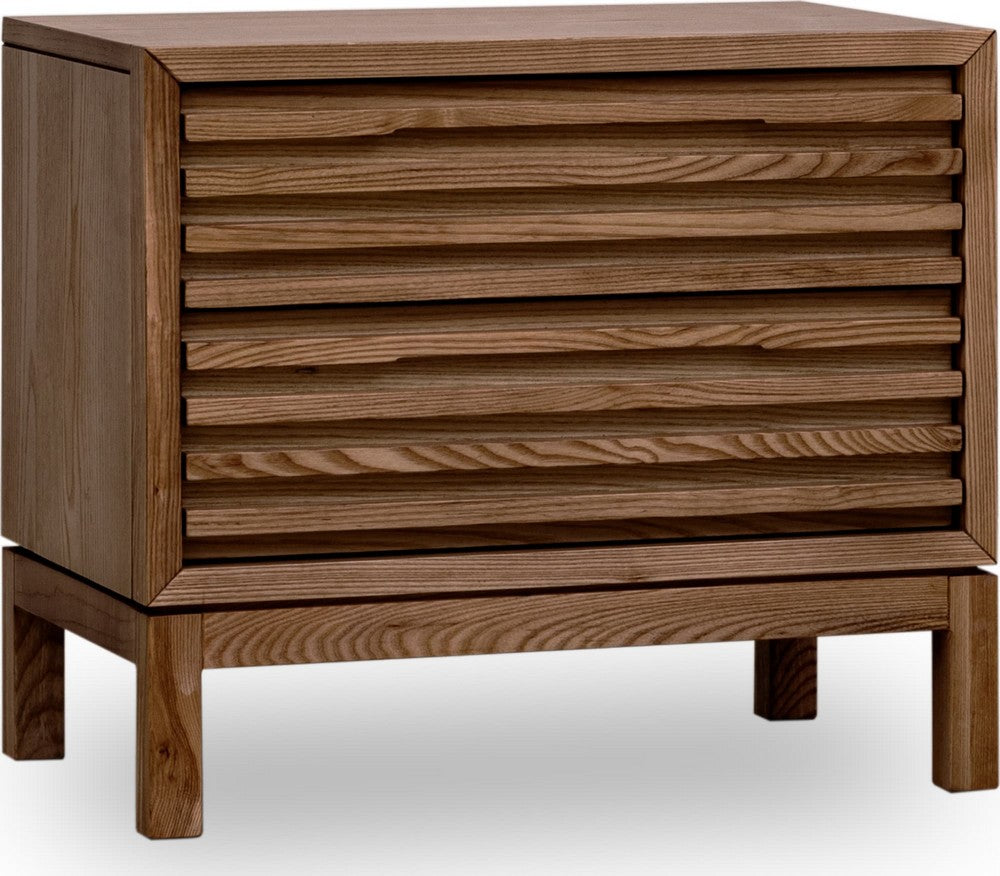 Modus Furniture - Tanner Two Drawer Ash Wood Nightstand in Roux - QPUA81 view 1