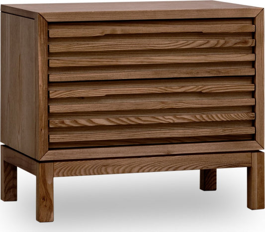Modus Furniture - Tanner Two Drawer Ash Wood Nightstand in Roux - QPUA81 view 1
