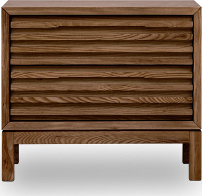 Modus Furniture - Tanner Two Drawer Ash Wood Nightstand in Roux - QPUA81 view 2