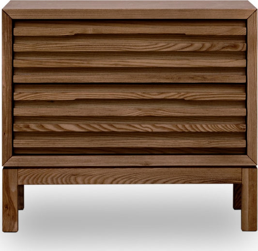 Modus Furniture - Tanner Two Drawer Ash Wood Nightstand in Roux - QPUA81 view 2