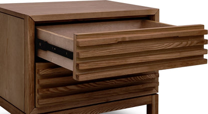 Modus Furniture - Tanner Two Drawer Ash Wood Nightstand in Roux - QPUA81 view 4