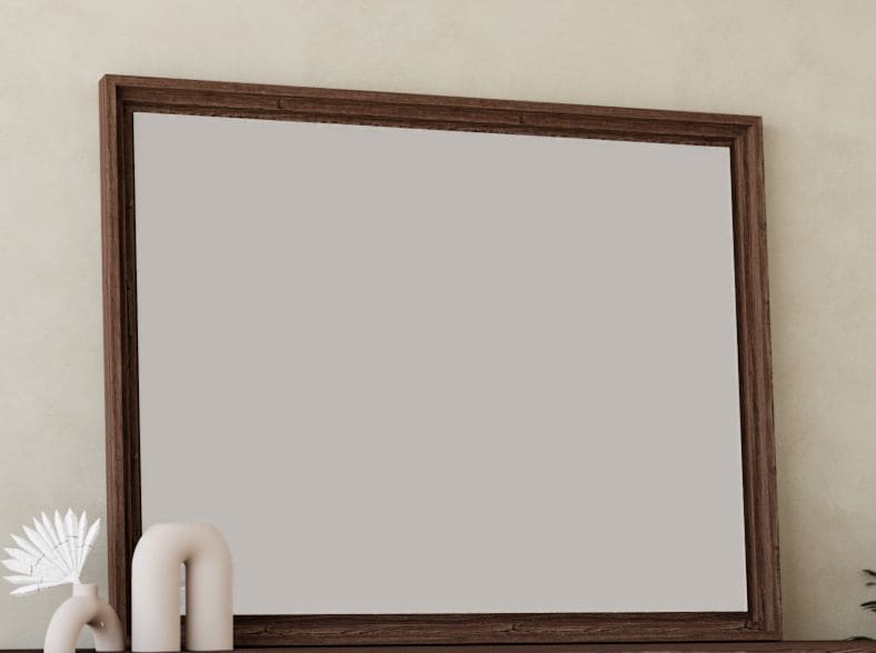 Modus Furniture - Tanner Wall or Dresser Mirror in Roux - QPUA83 view 2