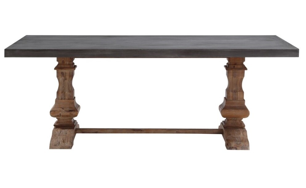 Modus Furniture - Thurston Concrete and Solid Wood Rectangular Dining Table - 9KS861T_CLOSEOUT veiw 1