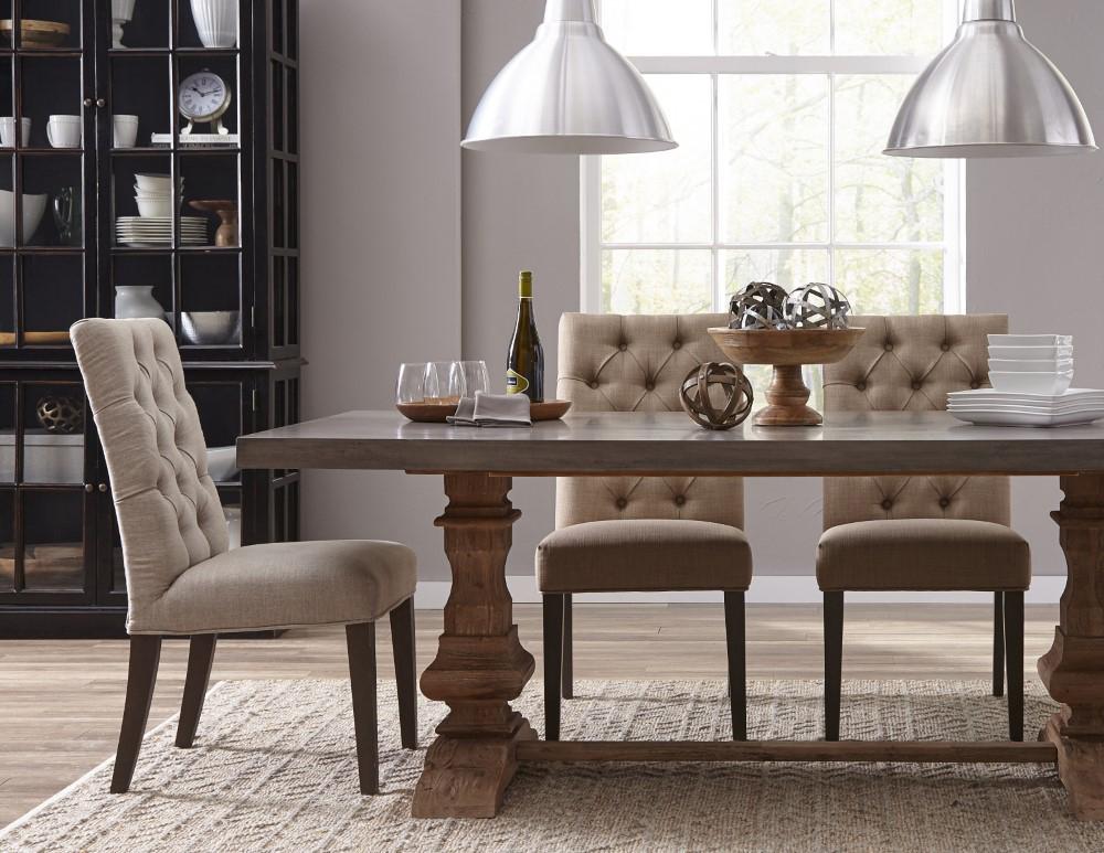 Modus Furniture - Thurston Concrete and Solid Wood Rectangular Dining Table - 9KS861T_CLOSEOUT veiw 2