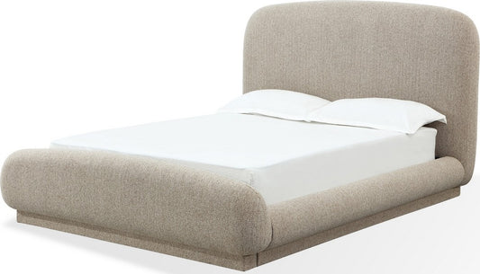 Modus Furniture - Tirimbina King-size Chenille Upholstered Platform Bed in Hyena - UVYLS7 view 1