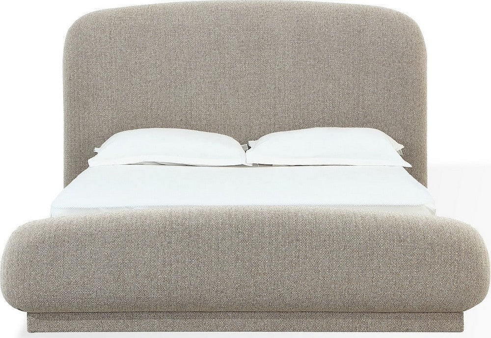 Modus Furniture - Tirimbina King-size Chenille Upholstered Platform Bed in Hyena - UVYLS7 view 2