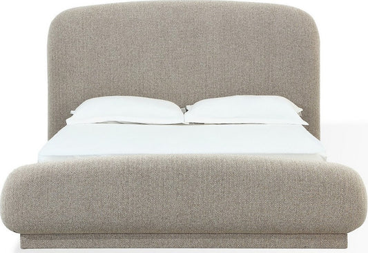Modus Furniture - Tirimbina King-size Chenille Upholstered Platform Bed in Hyena - UVYLS7 view 2