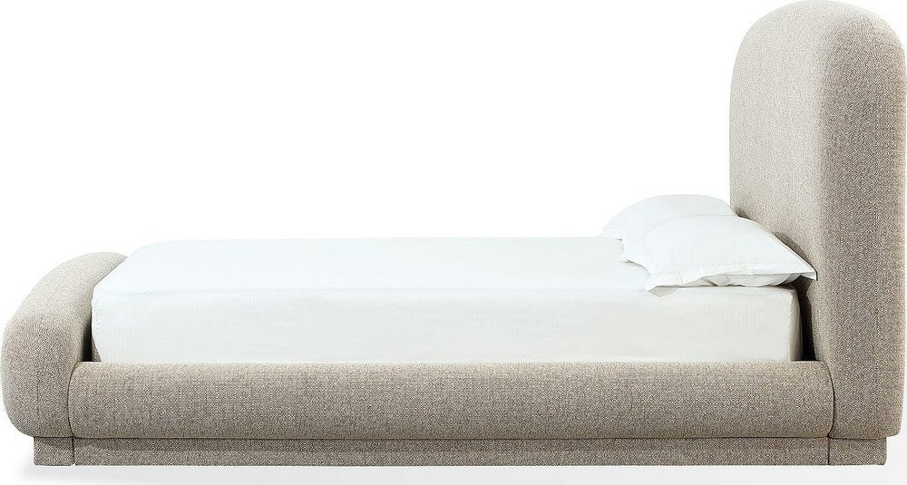 Modus Furniture - Tirimbina King-size Chenille Upholstered Platform Bed in Hyena - UVYLS7 view 3