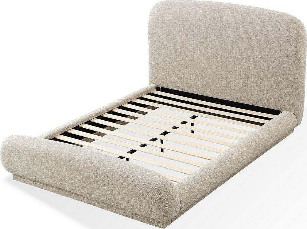 Modus Furniture - Tirimbina King-size Chenille Upholstered Platform Bed in Hyena - UVYLS7 view 4