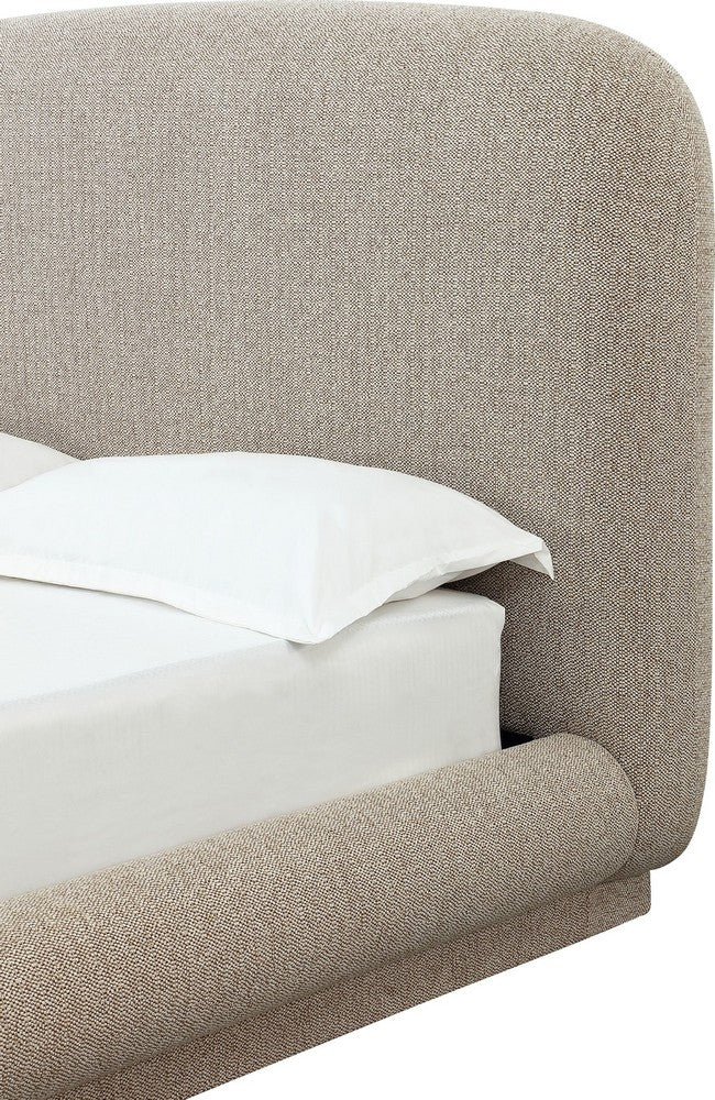Modus Furniture - Tirimbina King-size Chenille Upholstered Platform Bed in Hyena - UVYLS7 view 5