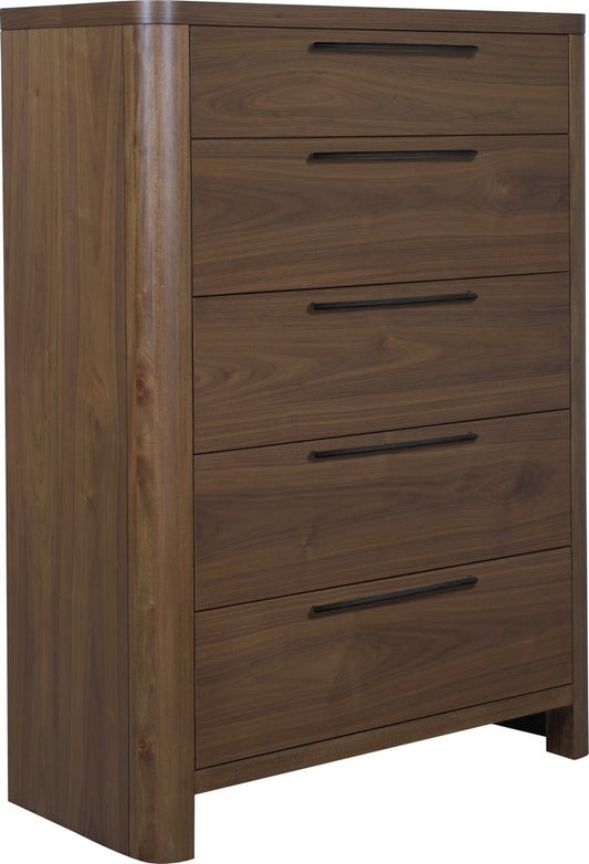 Modus Furniture - Totes Five Drawer Chest in English Walnut - RXVK84 view 1