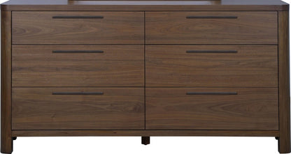 Modus Furniture - Totes Six Drawer Dresser in English Walnut - RXVK82 view 1