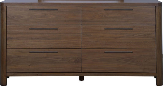 Modus Furniture - Totes Six Drawer Dresser in English Walnut - RXVK82 view 1