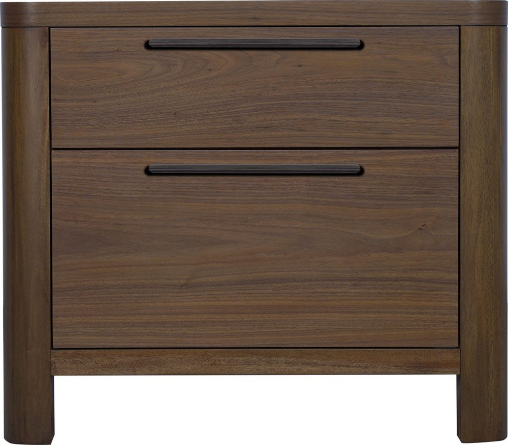 Modus Furniture - Totes Two Drawer Nightstand in English Walnut - RXVK81B view 1