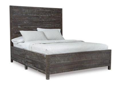 Modus Furniture - Townsend California King-Size Solid Wood Low-Profile Bed in Gunmetal - 8TR9B6 veiw 1