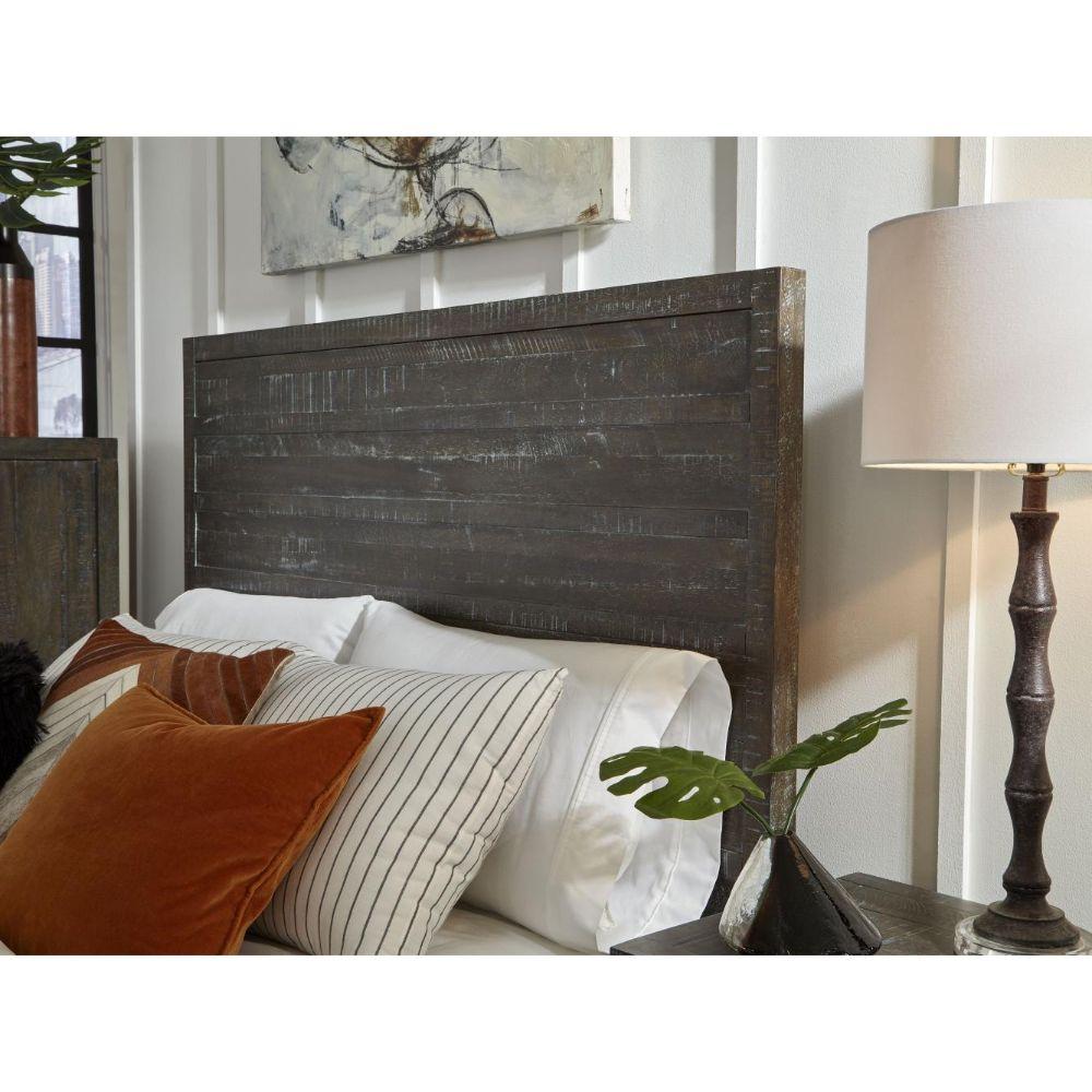 Modus Furniture - Townsend California King-Size Solid Wood Low-Profile Bed in Gunmetal - 8TR9B6 veiw 5