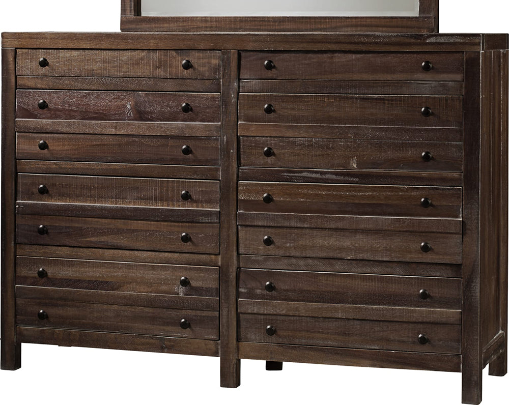 Modus Furniture - Townsend Eight Drawer Solid Wood Dresser in Java (2024) - 8T0682A view 1