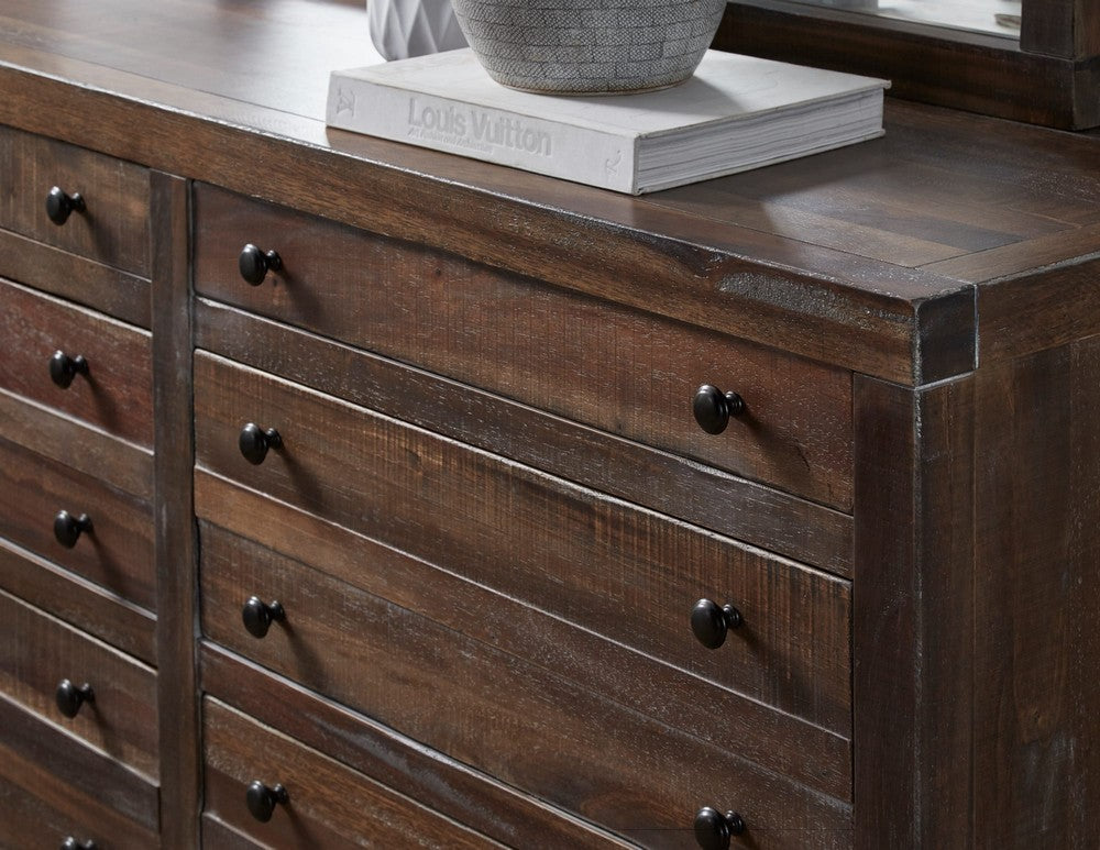 Modus Furniture - Townsend Eight Drawer Solid Wood Dresser in Java (2024) - 8T0682A view 4