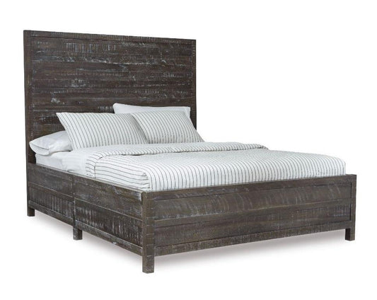 Modus Furniture - Townsend Queen-Size Solid Wood Low-Profile Bed in Gunmetal - 8TR9B5 veiw 1