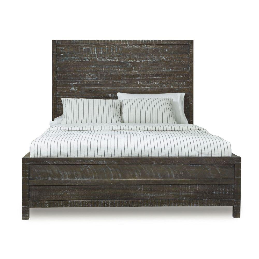 Modus Furniture - Townsend Queen-Size Solid Wood Low-Profile Bed in Gunmetal - 8TR9B5 veiw 2