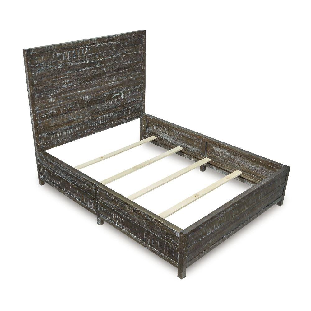 Modus Furniture - Townsend Queen-Size Solid Wood Low-Profile Bed in Gunmetal - 8TR9B5 veiw 5