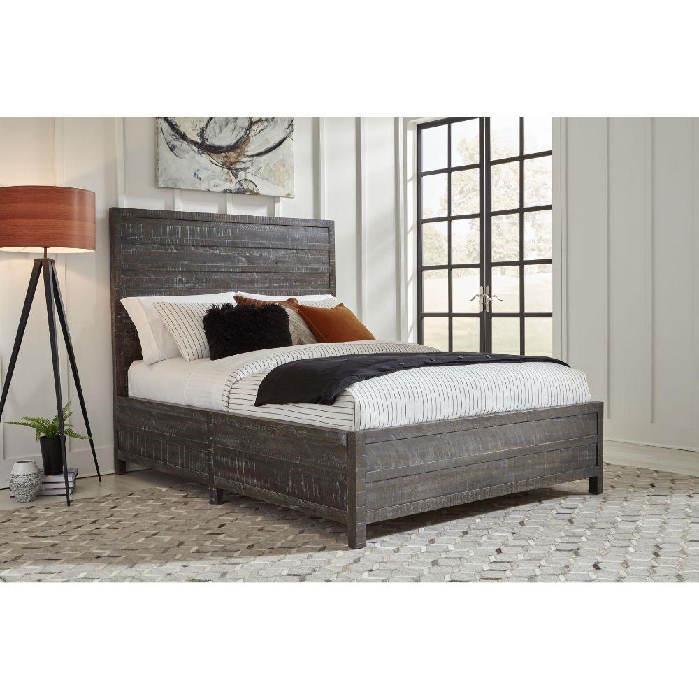 Modus Furniture - Townsend Queen-Size Solid Wood Low-Profile Bed in Gunmetal - 8TR9B5 veiw 6