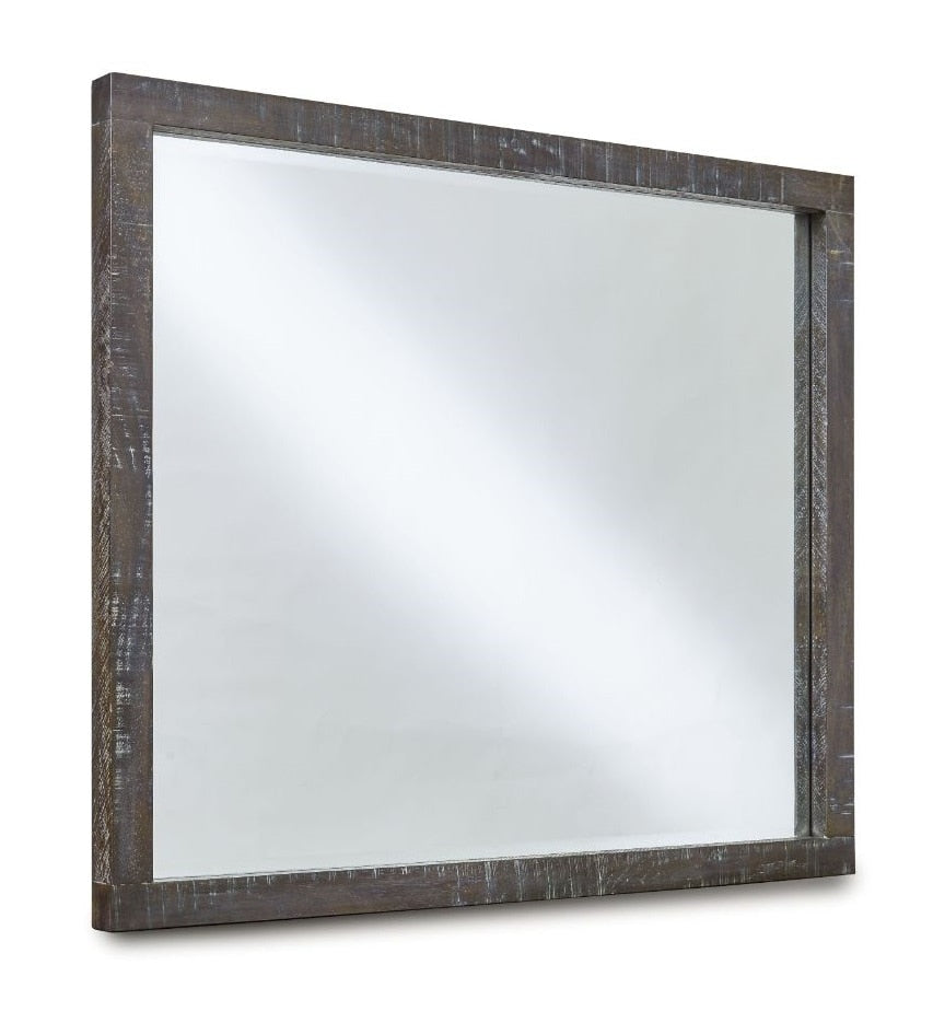 Modus Furniture - Townsend Solid Wood Beveled Glass Mirror in Gunmetal - 8TR983 veiw 1