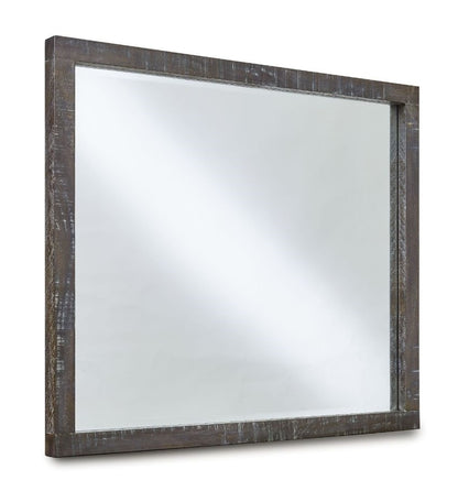 Modus Furniture - Townsend Solid Wood Beveled Glass Mirror in Gunmetal - 8TR983 veiw 1