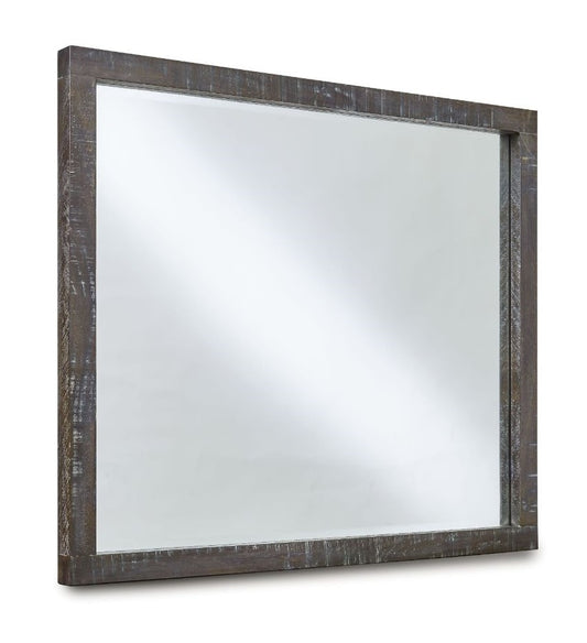 Modus Furniture - Townsend Solid Wood Beveled Glass Mirror in Gunmetal - 8TR983 veiw 1