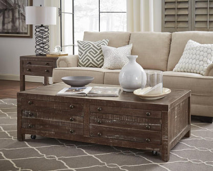 Modus Furniture - Townsend Solid Wood Castered Coffee Table in Java - 8T0621 veiw 1