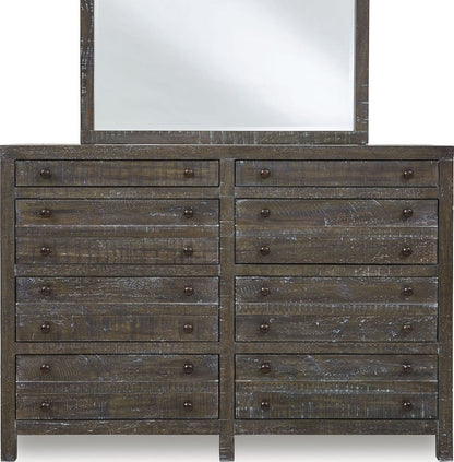 Modus Furniture - Townsend Solid Wood Eight Drawer Dresser in Gunmetal (2024) - 8TR982A view 3