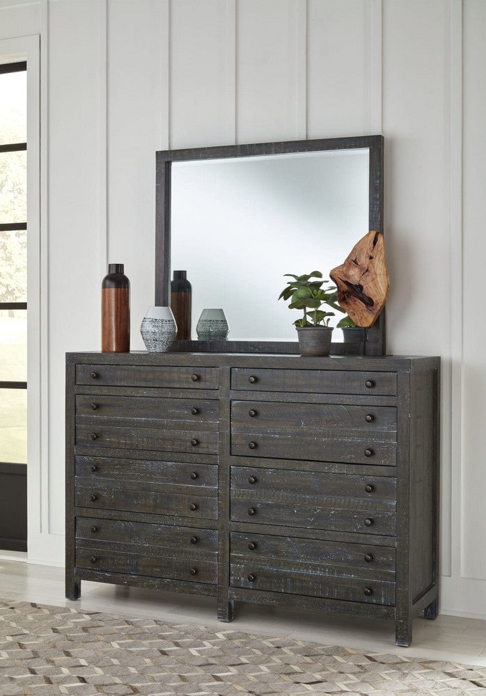 Modus Furniture - Townsend Solid Wood Eight Drawer Dresser in Gunmetal (2024) - 8TR982A view 5