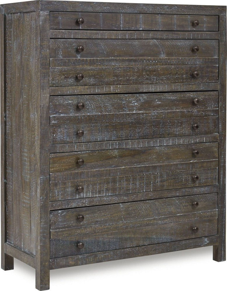 Modus Furniture - Townsend Solid Wood Five Drawer Chest in Gunmetal (2024) - 8TR984A view 1