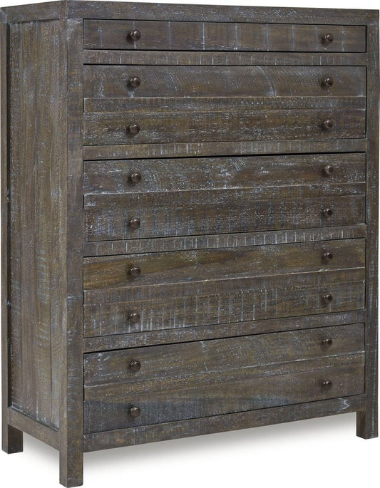 Modus Furniture - Townsend Solid Wood Five Drawer Chest in Gunmetal (2024) - 8TR984A view 1