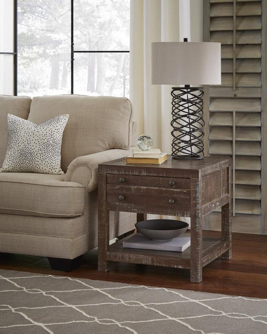 Modus Furniture - Townsend Solid Wood Side Table in Java - 8T0622 veiw 1