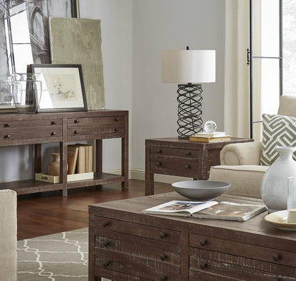 Modus Furniture - Townsend Solid Wood Side Table in Java - 8T0622 veiw 2