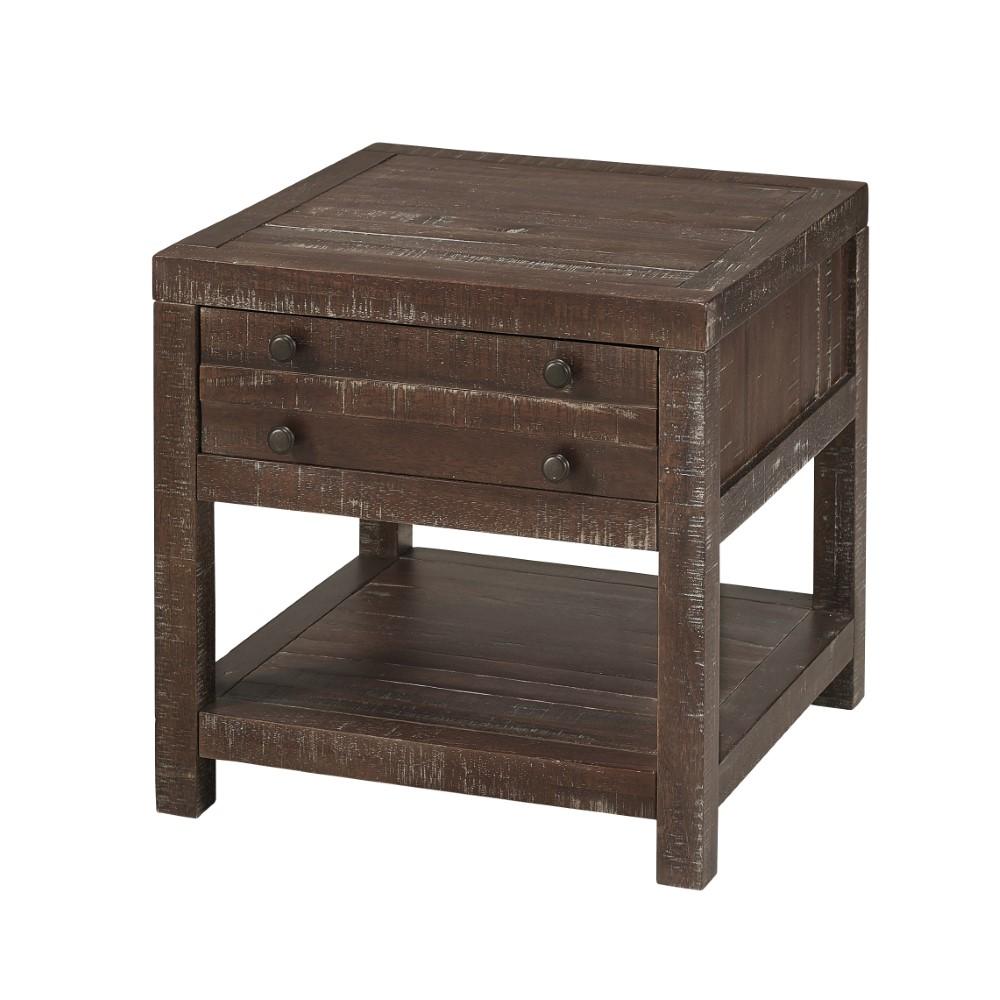 Modus Furniture - Townsend Solid Wood Side Table in Java - 8T0622 veiw 4