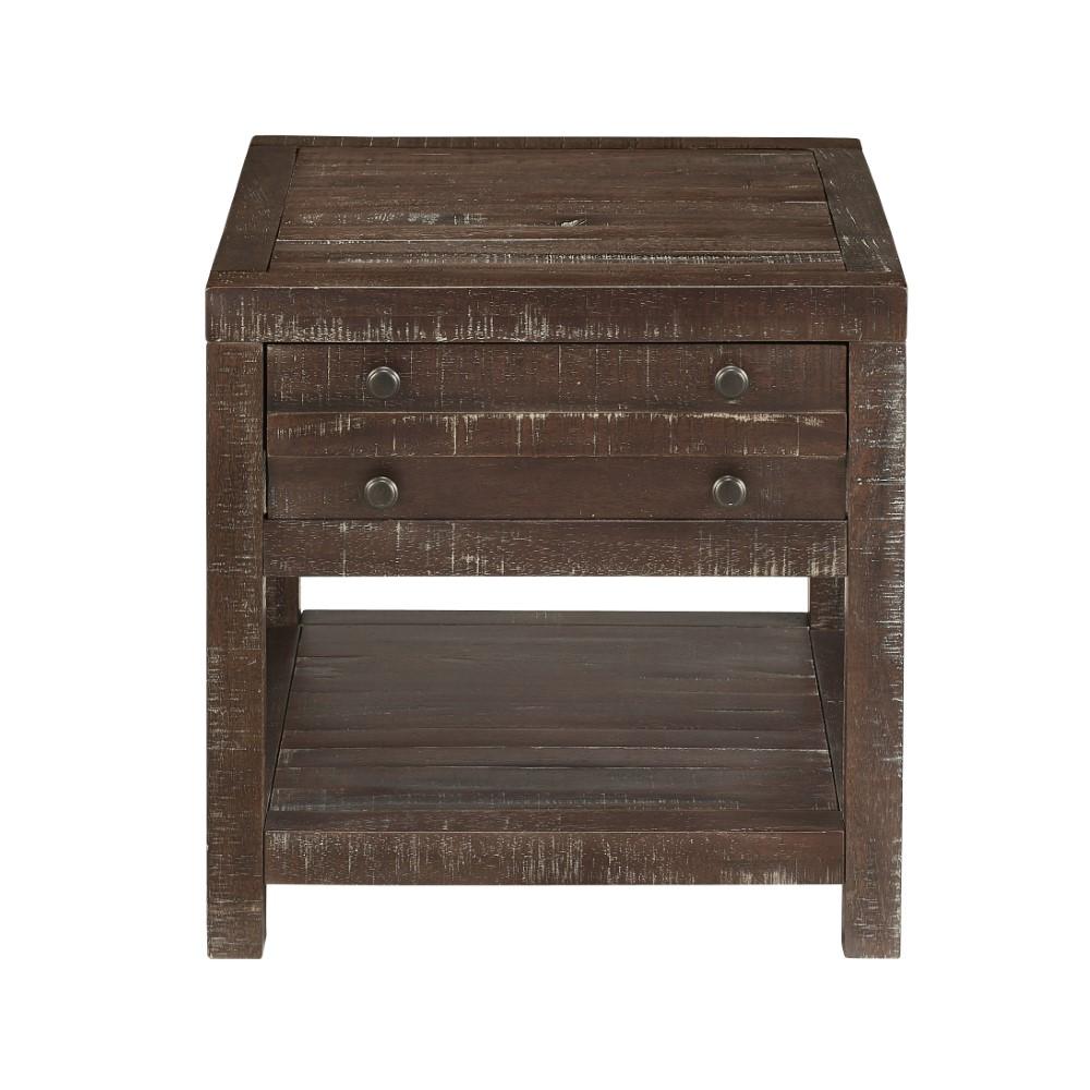 Modus Furniture - Townsend Solid Wood Side Table in Java - 8T0622 veiw 5