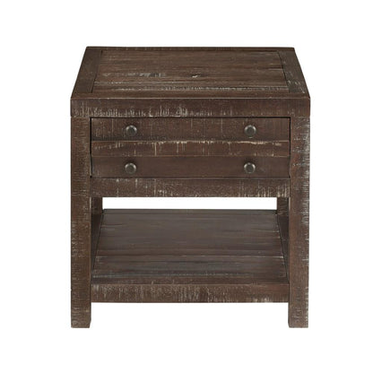 Modus Furniture - Townsend Solid Wood Side Table in Java - 8T0622 veiw 5