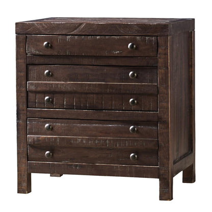 Modus Furniture - Townsend Three Drawer Solid Wood Nightstand in Java - 8T0681 veiw 4